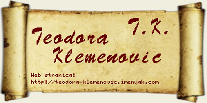 Teodora Klemenović vizit kartica
